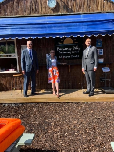 Cllr Fran Whymark, Laura Calver and Jerome Mayhew MP